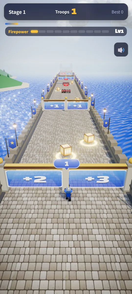 Siege Rush: soldiers running through gates